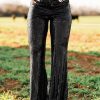 Black Sequins High Waist Flare Pants