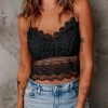 Black Lace Bralette Crop Top