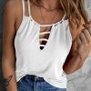 White Ladder Hollow-out Tank Top