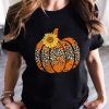 Black Leopard Pumpkin Sunflower Graphic Thanksgiving T Shirt