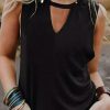 Black Cutout Tank Top