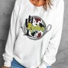 White Western Rodeo Graphic Print Drop Shoulder Pullover Sweatshirt