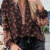 Vintage Blooms Print Blouse