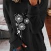 Black Dandelion Graphic Sweatshirt