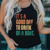 Black It's A Good Day To Drink On A Boat Racerback Tank Top