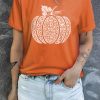 Orange Leopard Spot Pumpkin Short Sleeve T Shirt