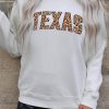 Leopard Texas Print Drop Shoulder Pullover Sweatshirt