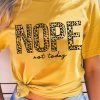 Yellow Nope Not Today Leopard Graphic T Shirt