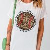 White Leoprad Baseball Graphic Ball Lovers T Shirt