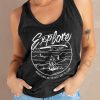 Black Explore Letter Graphic Print Racerback Tank Top