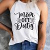 White Mom Off Duty Letter Print Slim Fit Tank Top