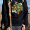 Texas Leopard Sunflower Turquoise Serape Cowboy Graphic Sweatshirt