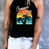 Black Summer Lovin Plant Color Block Slim Fit Tank Top