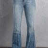 Sky Blue High Waist Flare Jeans With Pockets