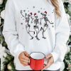 Christmas Skeleton Print Long Sleeve Pullover Sweatshirt