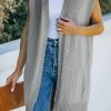 Gray Basic Vest Cardigan Sweater