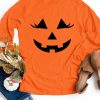 Orange Halloween Pumpkin Shade Long Sleeve Top