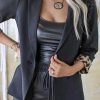 Black Leopard Lined Blazer