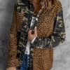 Leopard Camouflage Patchwork Denim Jacket