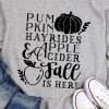 Gray Pumpkin Letter Graphic Print Pullover Sweatshirt