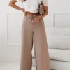 Wide Leg High Waist Casual Pants