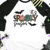 Black Spooky Graphic Print Color Block Long Sleeve T Shirt