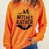 Orange Halloween Witch Sweatshirt Orange