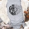 Gray To God Be The Glory Sunflower Print Long Sleeve Top