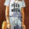 Sky Blue Good Food Good Mood Tie Dye Loungewear Set