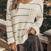 Stripe Chest Pocket Striped Sweater