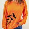 Orange Halloween Bat Sweatshirts Orange