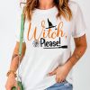 White Witch Please Cute Halloween Graphic Tee