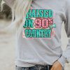 Gray Raised On 90's Country Graphic Print Long Sleeve Top