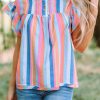 Rose Sandbar Party Stripe Top