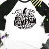 Black HEY PUMPKIN Leopard Graphic Print Color Block Top