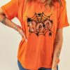 Orange Halloween Boo Spider Web T-Shirts