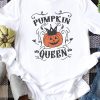 White Halloween PUMPKIN QUEEN Graphic Print Long Sleeve Top