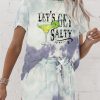 Sky Blue Let's Get Salty Lemon Jucy Graphic Tie Dye Loungewear Set