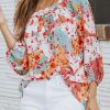 Multicolor Palettes Floral Print Blouse