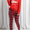 HAPPY Valentine's Day Plaid Long Sleeve Lounge Set