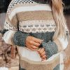 Khaki Chunky Striped Knit Sweater