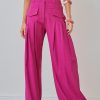 Rose Ruched Sweeping Floor Wide Leg Pants