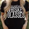 Black Whiskey Glasses Graphic Tee