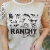 Khaki RANCHY Graphic Print Color Block Short Sleeve T Shirt