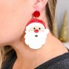 Red Christmas Santa Claus Drop Earrings