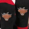 Black Cute Cattle Knitted Funny Socks