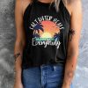 Black Salt Water Heals Everything Halter Neck Graphic Tank Top