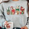 Gray Sweet Christmas Drinks Graphic Sweatshirt