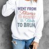 White Funny Saying Letters Print Long Sleeve Sweatshirt