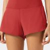 Orange Wide Waistband High Waist Sports Shorts